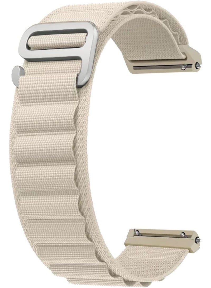 Nylon Loop Watch Band, 42/44/45/49mm, Compatible with CMF by Nothing Watch Pro Smartwatch, Sport Hook Band, Beige - Image 1